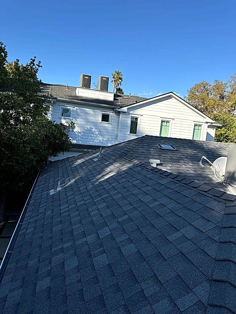 Asphalt shingle roof being replaced on a Southern California home