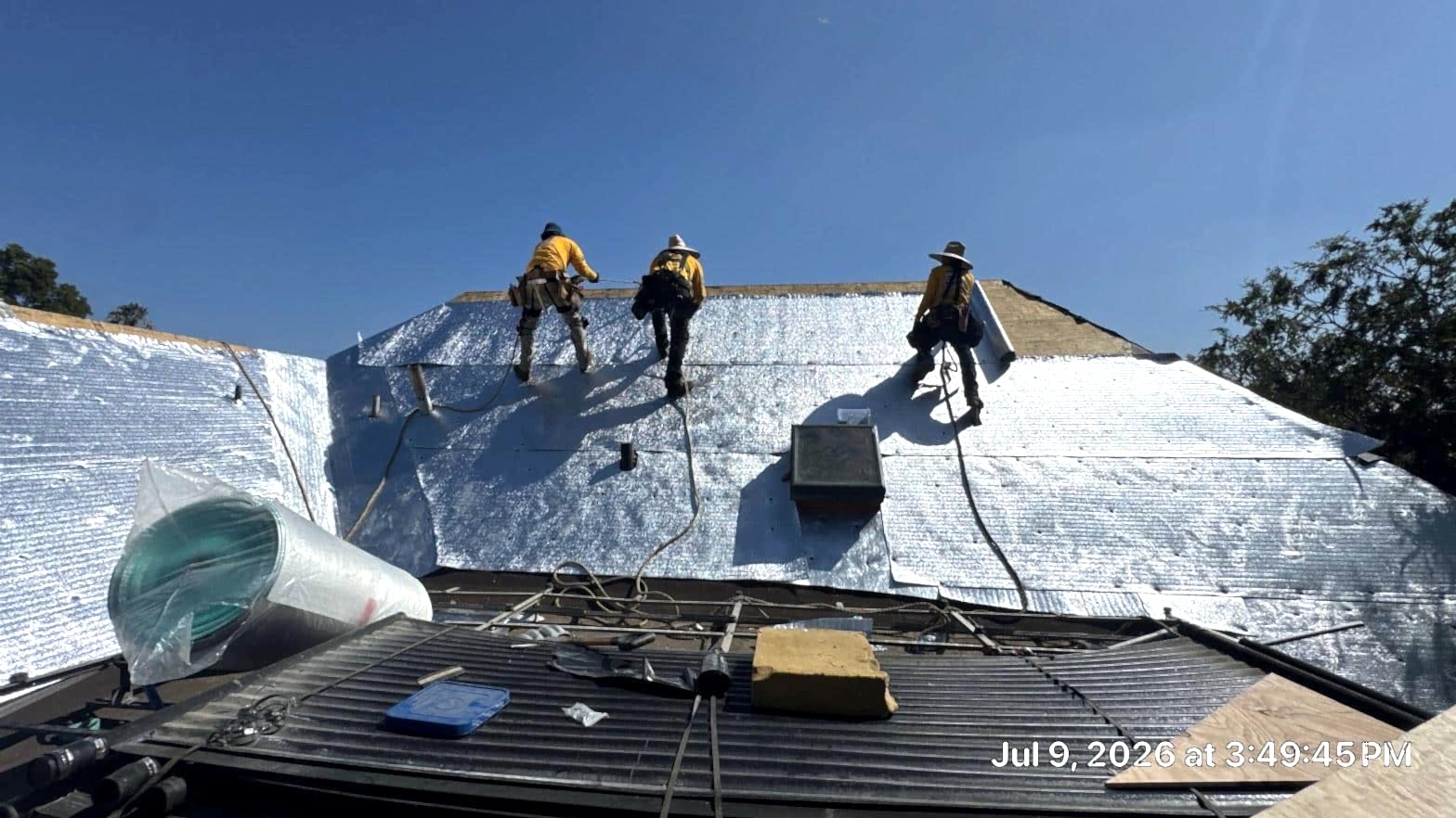 Completed emergency roof repair work at Roof Repair & Construction Inc.