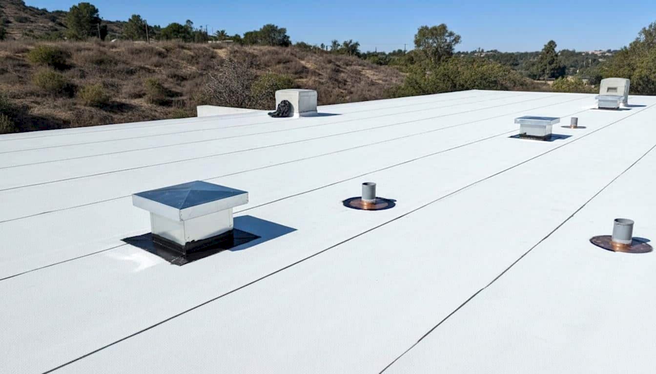 A roof flashing treatment at Roof Repair & Construction Inc.