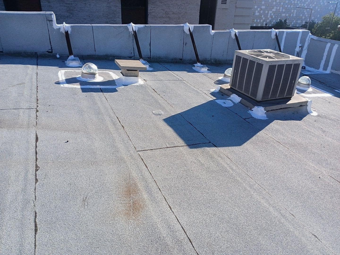 A roof flashing treatment at Roof Repair & Construction Inc.