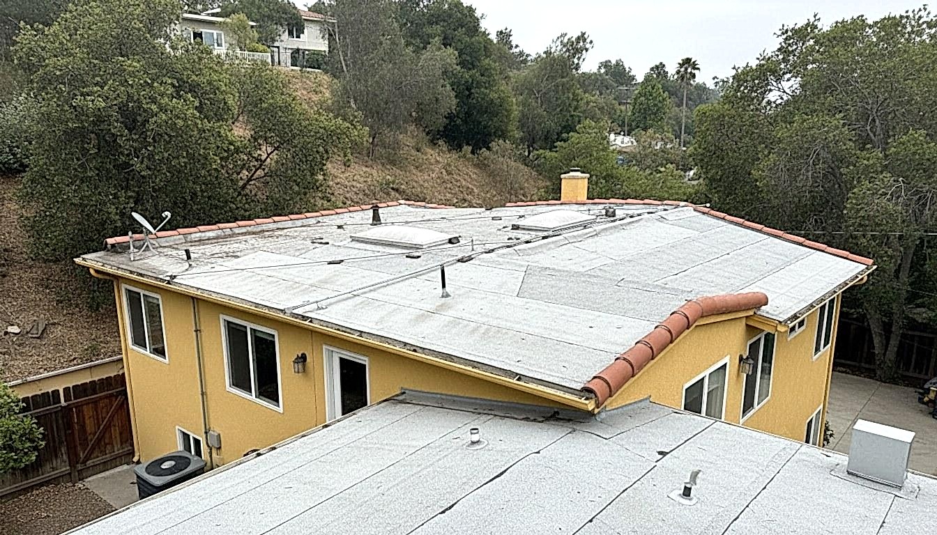 Completed roof leak repair work at Roof Repair & Construction Inc.