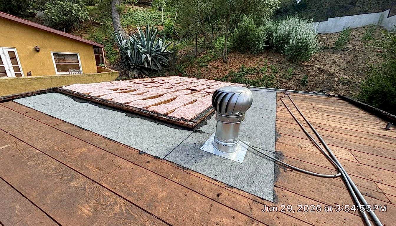 Completed roof leak repair work at Roof Repair & Construction Inc.