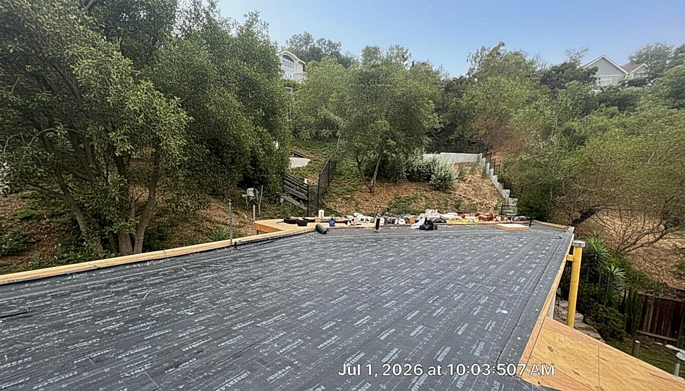 Completed roof leak repair work at Roof Repair & Construction Inc.